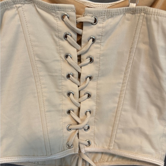 Cream Ruffled Corset Top - Picture 4 of 4